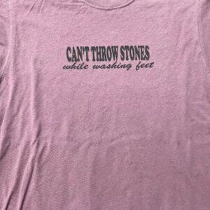 Cant throw Stones while washing feet